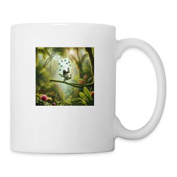 Faultier Wanderer Jongleur-Künstler - Tasse - Weiß - Rechts
