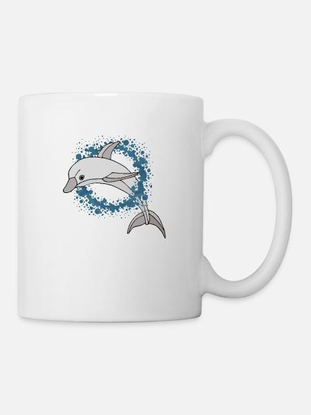Delfin - Tasse - Weiß