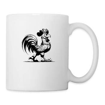 Mein Kamm, mein Hof, mein Style ich bin der Gockel - Tasse - Weiß - Rechts