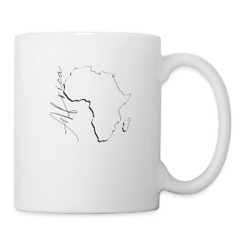 Africa map as outline EN - Mug - white - Right