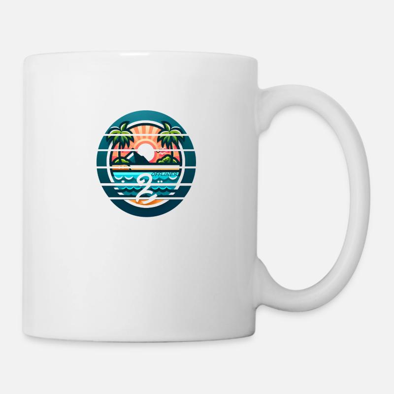 Colorful Palm Island Offliner - Mug - white