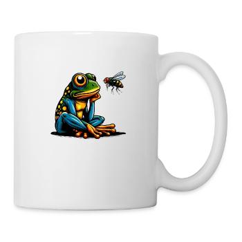 Grenouille et mouche 1 - Mug blanc - blanc - Droite