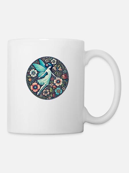 Blaue Fee - Tasse - Weiß