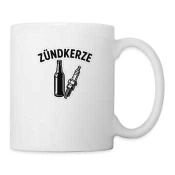 Zündkerze - Tasse - Weiß - Rechts