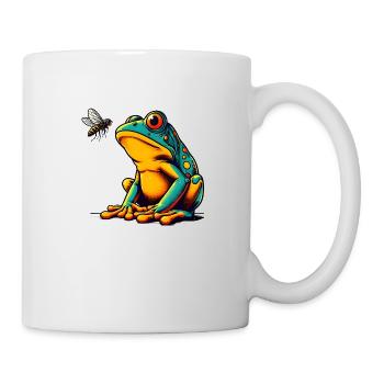 La grenouille et la mouche - Mug blanc - blanc - Droite