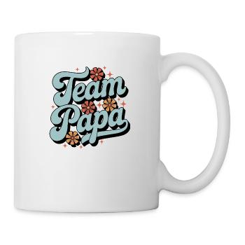 Team Papa Retro-T-Shirt - Tasse - Weiß - Rechts