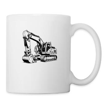 Excavatrice - Je ne fais pas de bruit - Je crée de l’espace - Mug blanc - blanc - Droite