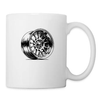 Sportliche Elegante Aluminium Autofelge - Tasse - Weiß - Rechts