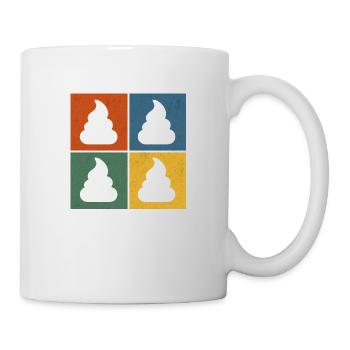 Pop Art Poop – Colorful & Ironic - Mug - white - Right