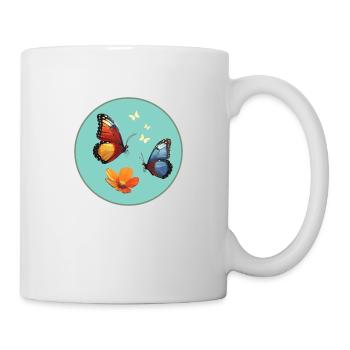 Schmetterling - Tasse - Weiß - Rechts