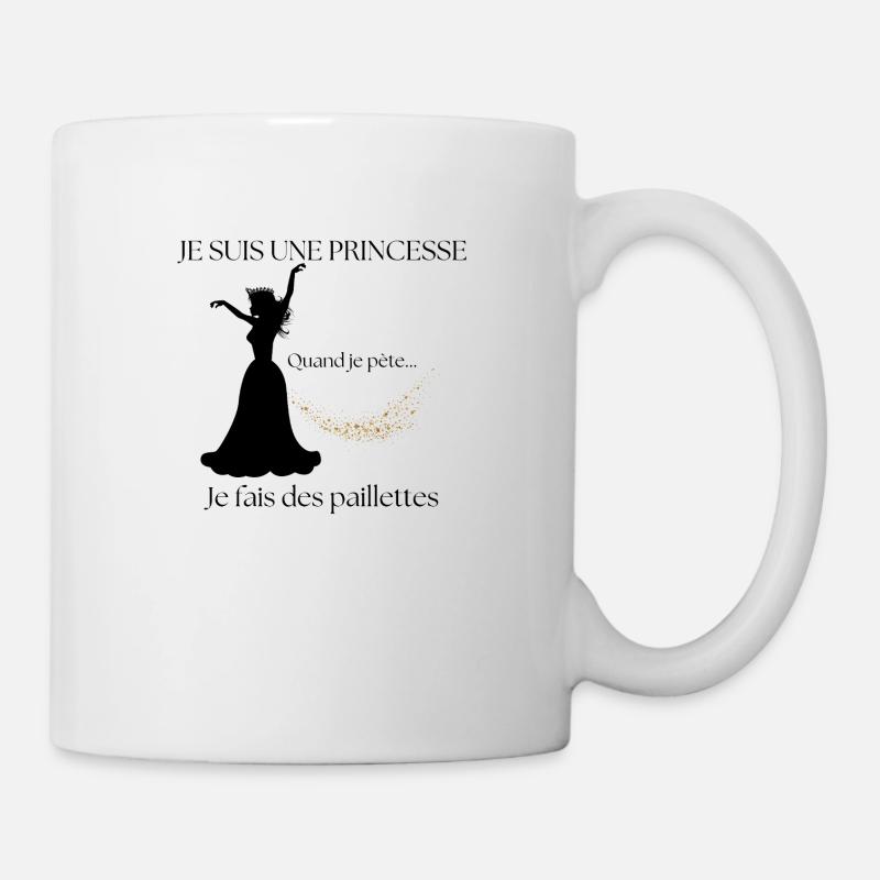 Quand je pète, je fais des paillettes - Mug blanc - blanc