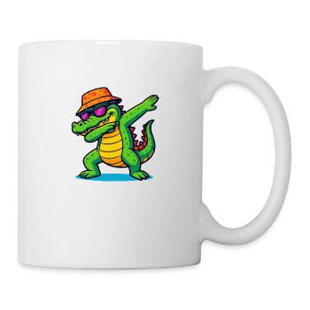 krokodil dabbing - Tasse - Weiß - Rechts