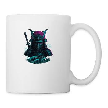 Glitch Samurai – Der digitale Krieger - Tasse - Weiß - Rechts