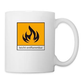 leicht entflammbar - Tasse - Weiß - Rechts