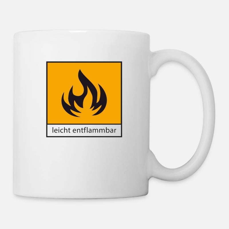leicht entflammbar - Tasse - Weiß
