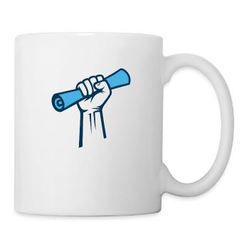 logo blanc - Mug blanc - blanc - Droite