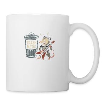 Lustige Opossum Thrash Metal Gitarre Vintage Trasher - Tasse - Weiß - Rechts