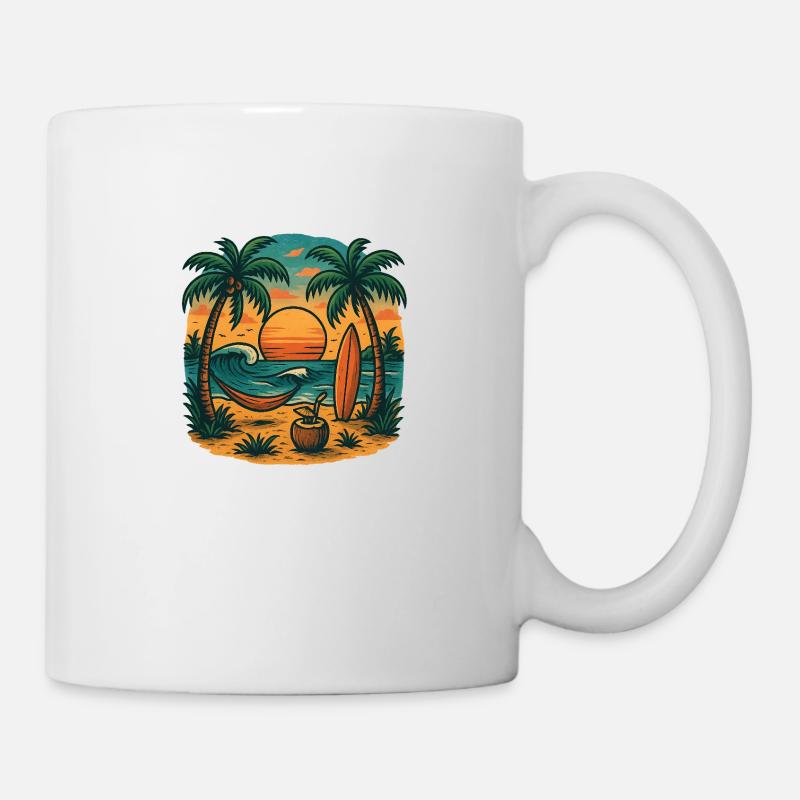 Tropical Beach Life - Mug - white