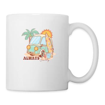 Summer Vibes Lake Nature Flora Art Flowers Sea - Mug - white - Right