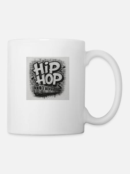 HipHopTrainNoir & Blanc - Mug blanc - blanc