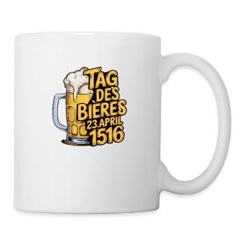 TAG DES BIERES 23. April 1516 Bierkrug Design - Tasse - Weiß - Rechts