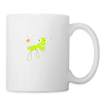 The praying mantis and the butterfly - Mug - white - Right