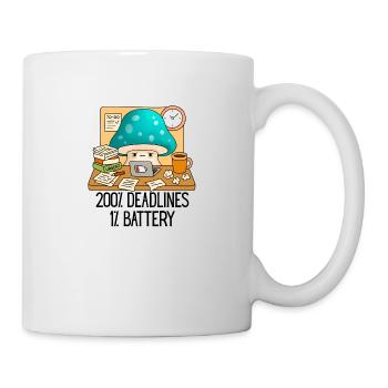 funny work office deadline stress - Mug - white - Right