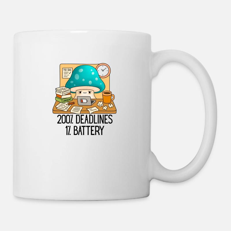 funny work office deadline stress - Mug - white
