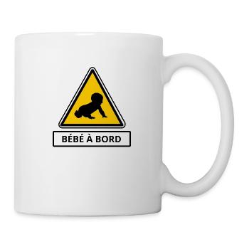 Bébé à bord - Mug blanc - blanc - Droite