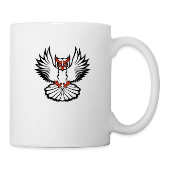 Owl Bird Eagle Owl Night Bird Barn Owl Flying Cool - Mug - white - Right