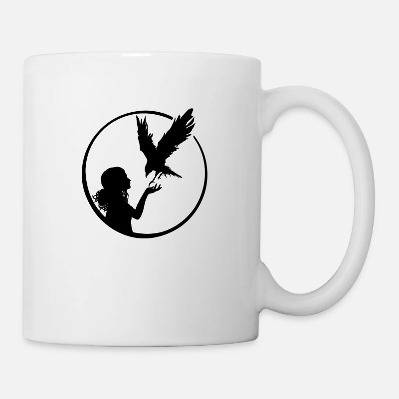 Maedchen Vogel - Tasse - Weiß
