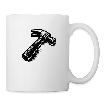 Comic Tattoo Hammer for Tool Fans - Mug - white - Right