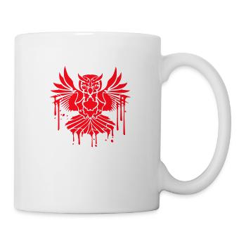 Owl Graffiti Spray Drop Cool Tattoo Decorative - Mug - white - Right