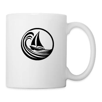 When life makes waves, just keep sailing - Mug - white - Right