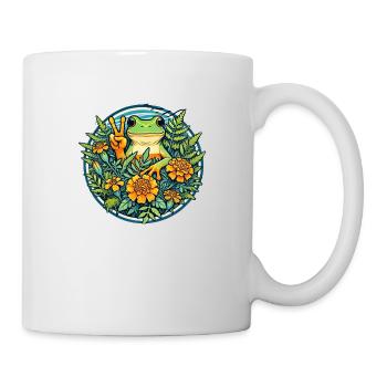 Grenouille de la paix - Mug blanc - blanc - Droite