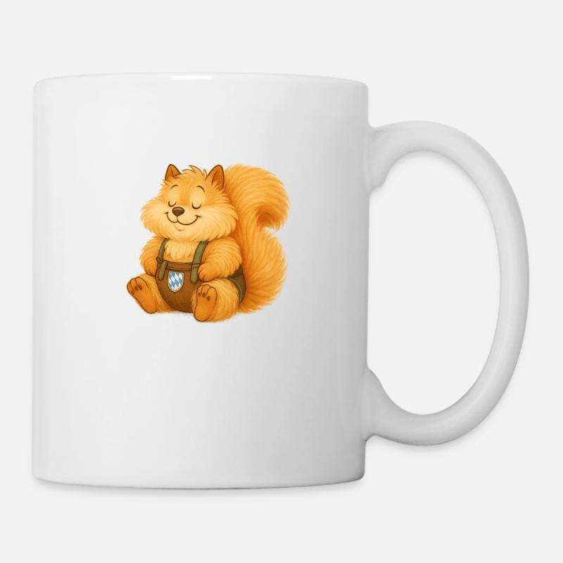 Woachkatzl - flauschiges Eichhörnchen - Tasse - Weiß