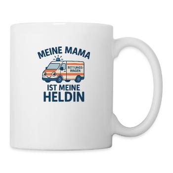 Logo Rettungsdienst Kinder "Meine Mama ist mein.." - Tasse - Weiß - Rechts