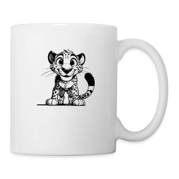 Süsser Leopard Kulleraugen König der Steppe - Tasse - Weiß - Rechts