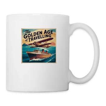 a vintage travel poster illustration wit J9ICn - Tasse - Weiß - Rechts
