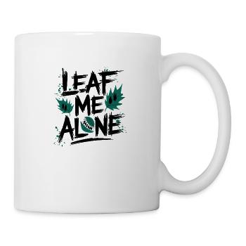 Feuille-moi seul - Mug blanc - blanc - Droite