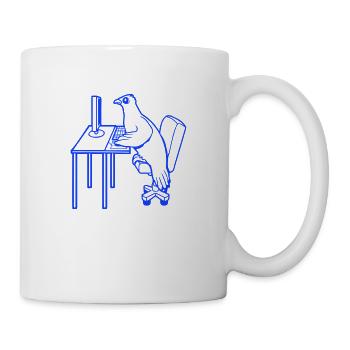 Pigeon Works Office Computer Keyboard Mouse Gamer - Mug - white - Right