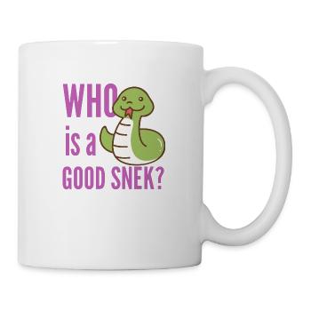 WER ist ein GUTER SNEK - Schlangenliebhaber - Tasse - Weiß - Rechts