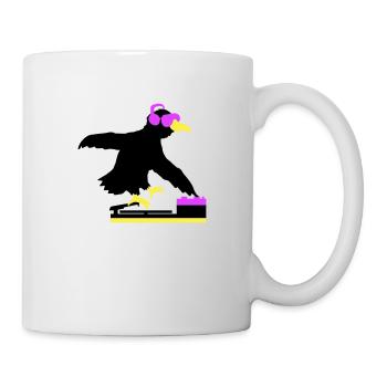 Raven DJ Club Musique Écoute Lunettes de soleil Casque - Mug blanc - blanc - Droite