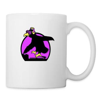 Raven DJ Club Musique Écoute Lunettes de soleil Casque - Mug blanc - blanc - Droite