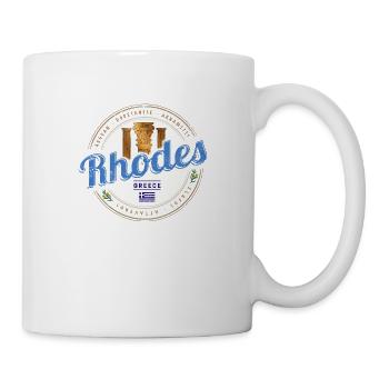 Rhodes Greece Vintage Aegean Island Souvenir - Mug - white - Right