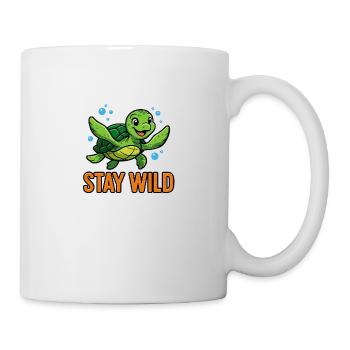 Stay Wild Turtle Cartoon Funny - Mug - white - Right