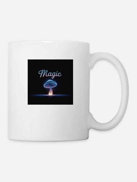 Magischer Pilz im Sternenlicht - Tasse - Weiß