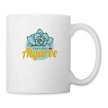 Algarve Portugal Flower Succulent Vintage Souvenir - Mug - white - Right
