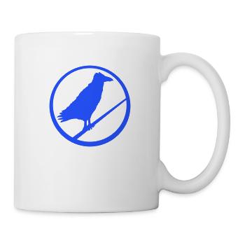 Corbeau assis interdit Rod Corde signe Note - Mug blanc - blanc - Droite