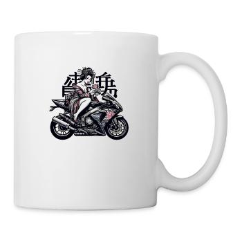Biker Geisha - Tasse - Weiß - Rechts